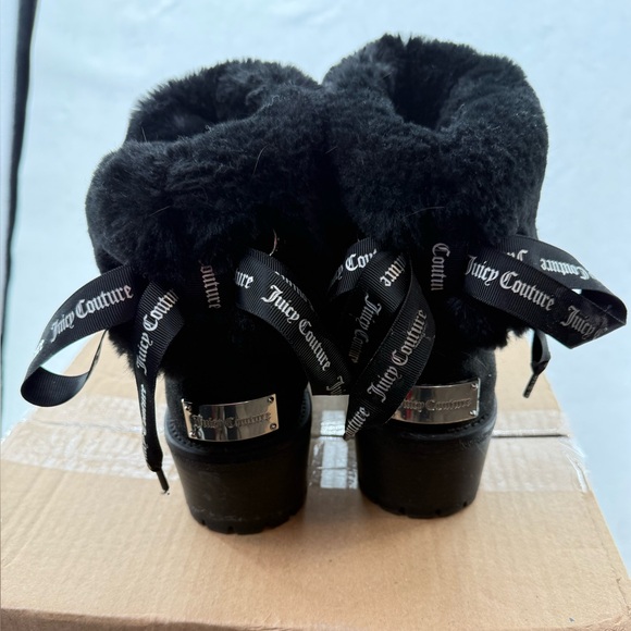 Juicy Couture Bow Tie‎ Boots Black 9M - Picture 5 of 9